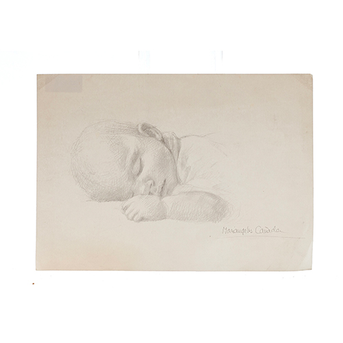 Sub.:38 - Lote: 34 - MARA NGELES CAADA (Oliete, Teruel, 1951) Nio dormido