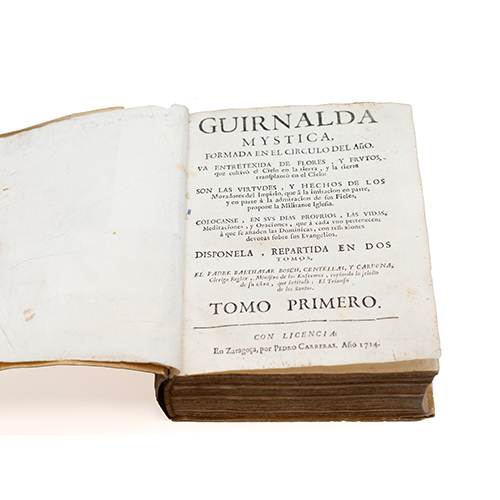 Sub.:38 - Lote: 2015 -  BOSCH CENTELLAS y CARDONA, Balthasar.- Guirnalda Mystica formada en