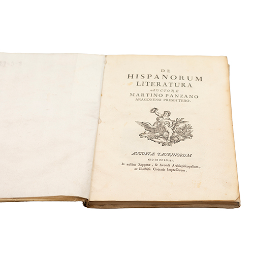 Sub.:38 - Lote: 2018 -  PANZANO, Martino.- De hispanorum literatura
