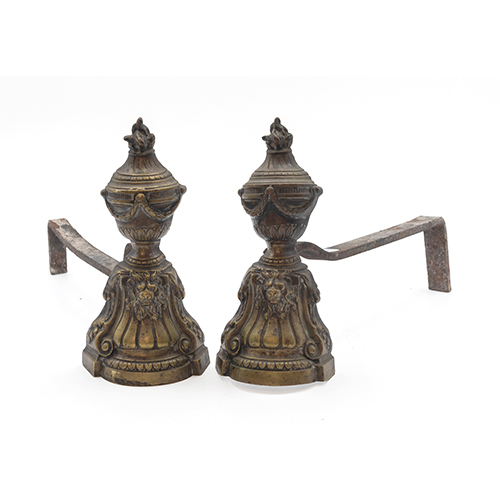 Sub.:38 - Lote: 1441 -  Pareja de morillos en bronce