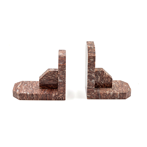 Sub.:38 - Lote: 1394 -  Pareja de sujeta-libros en m�rmol