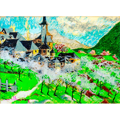 Sub.:38 - Lote: 67 - ESCUELA ESPA�OLA, S.XX Vista de pueblo