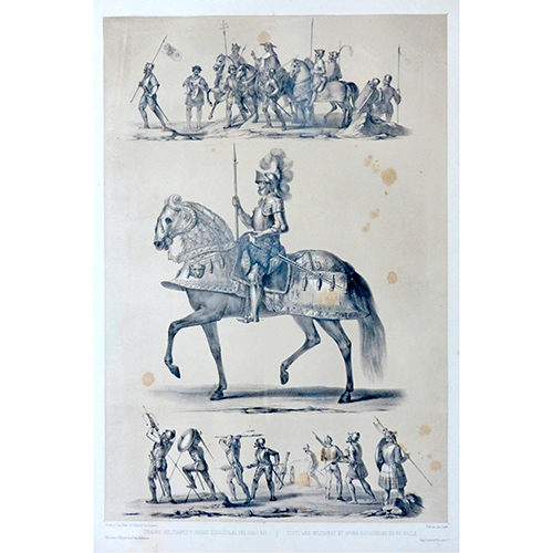 Sub.:38 - Lote: 159 - ESCUELA ESPA�OLA, SS. XIX - XX Trajes militares y armas espa�olas del S. XVI