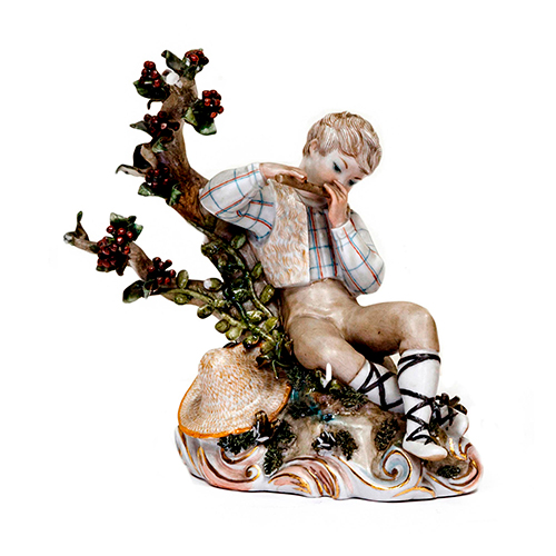 Sub.:38 - Lote: 1357 -  Pastor tocando la flauta