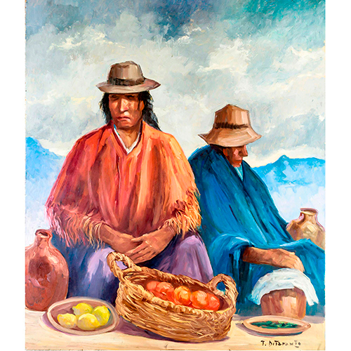 Sub.:38 - Lote: 96 - TOM�S DITARANTO (1904 - 1985) Vendedores de fruta