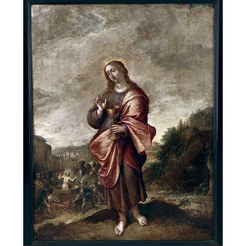 Sub.:39 - Lote: 166 - FRANS FRANCKEN II (Amberes, 1581-1642) San Juan Evangelista
