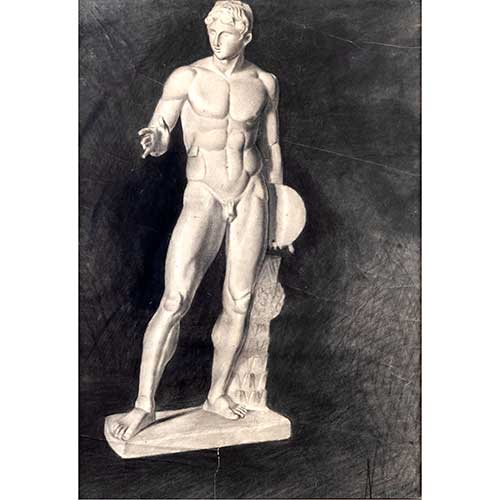 Sub.:39 - Lote: 7 -  Escultura de atleta con disco