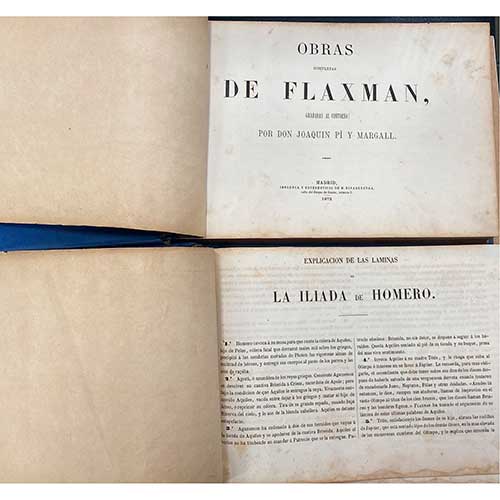 Sub.:39 - Lote: 1105 -  Obras completas de Flaxman, grabadas al contorno por Don Joaqu�n P� y Margall