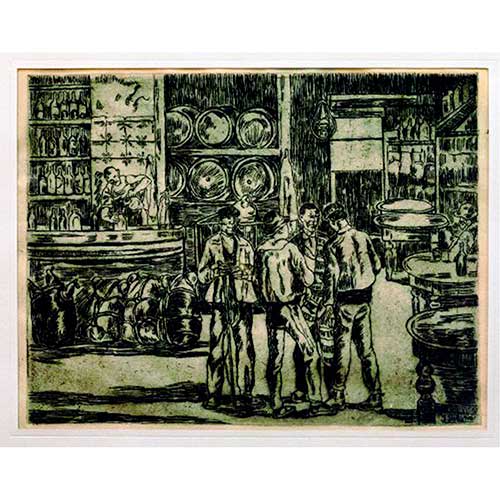 Sub.:39 - Lote: 4 - JOS GUTIRREZ SOLANA (Madrid, 1886-1945) La taberna
