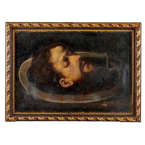 Sub.:39 - Lote: 204 - ESCUELA ESPA�OLA s. XVII-XVIII Cabeza de San Juan Bautista