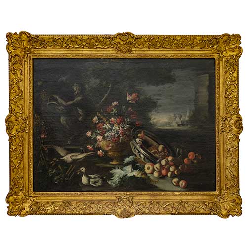 Sub.:39 - Lote: 226 - NICOLA CASISSA (?,-N�poles, 1731) Pareja de Bodegones