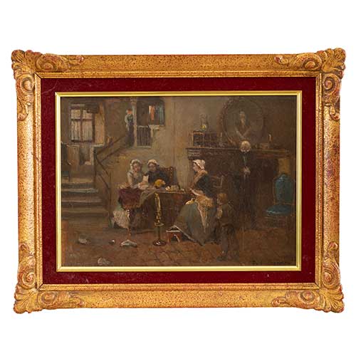 Sub.:39 - Lote: 68 - ESCUELA CENTROEUROPEA S. XX Escena de interior