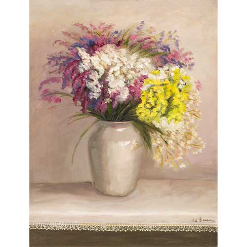 Sub.:39 - Lote: 73 - MARIA PILAR TENA Florero sobre repisa