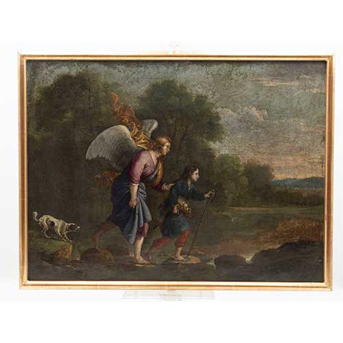 Sub.:39 - Lote: 181 - ESCUELA FLAMENCA S. XVII Tob�as y el Angel