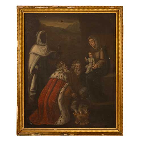 Sub.:39 - Lote: 196 - ESCUELA NAVARRA, S. XVIII Adoraci�n de los Magos