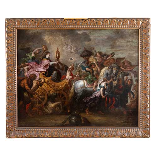 Sub.:39 - Lote: 194 - ESCUELA FLAMENCA, S. XVII Triunfo de la iglesia sobre la ignorancia y la ceguera