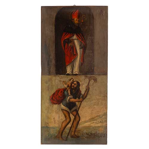 Sub.:39 - Lote: 201 - ESCUELA ESPA�OLA S. XVIII San Nicol�s y San Crist�bal