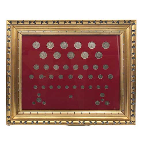 Sub.:39 - Lote: 594 -  47 Monedas enmarcadas de Alfonso XII, Alfonso XIII .....