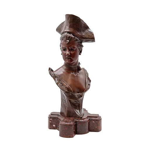 Sub.:39 - Lote: 323 - GEORGES VAN DER STRAETEN (1856 - 1928) Dama con sombrero