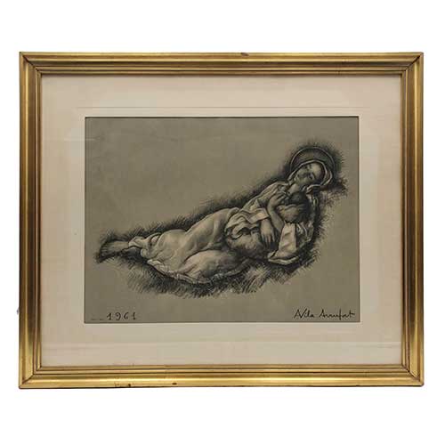 Sub.:39 - Lote: 5 -  Virgen tumbada con nio