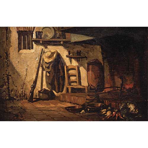 Sub.:39 - Lote: 141 - ESCUELA ITALIANA, S. XX Interior de cocina