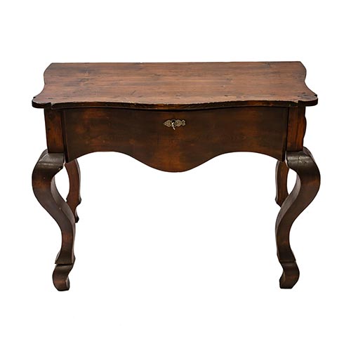 Sub.:4-On - Lote: 68 -  Consola en madera de nogal con caj�n en cintura. S. XIX.