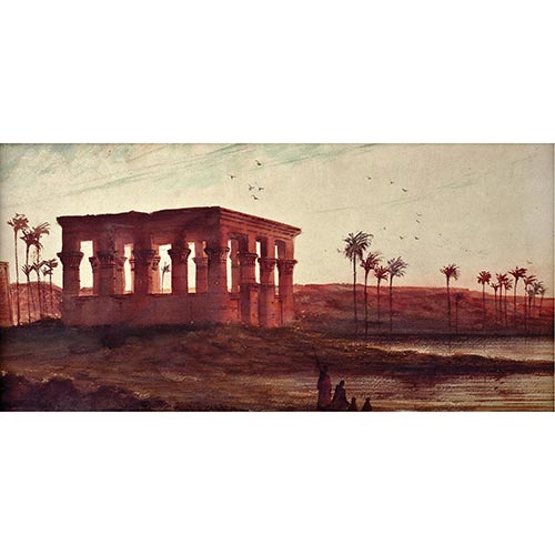 Sub.:4-On - Lote: 203 - ESCUELA ORIENTALISTA S. XX Templo egipcio