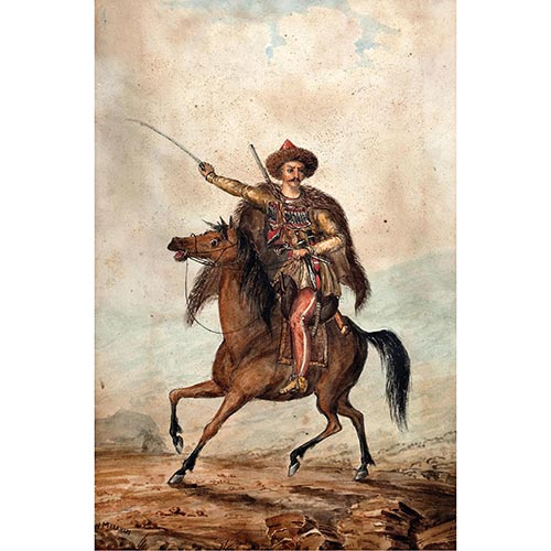 Sub.:4-On - Lote: 247 - W. MARKHAM (S. XX) Mongol a caballo