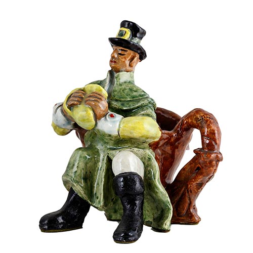 Sub.:4-On - Lote: 312 -  Jarra en cer�mica esmaltada y policromada.