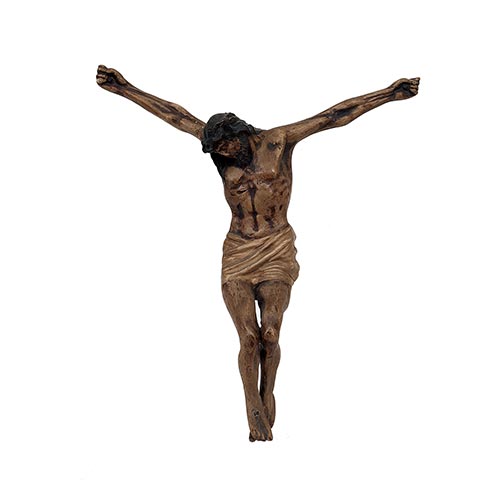 Sub.:4-On - Lote: 156 -  Cristo en barro del siglo XIX. Brazo restaurado.