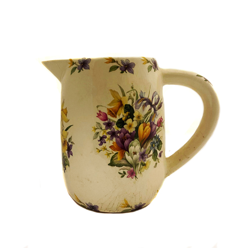 Sub.:4-On - Lote: 333 -  Jarra en cer�mica inglesa con detalle floral.