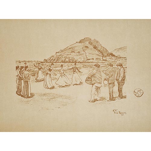 Sub.:4-On - Lote: 285 - DARIO DE REGOYOS (Ribadesella, 1857-Barcelona, 1913) Baile popular
