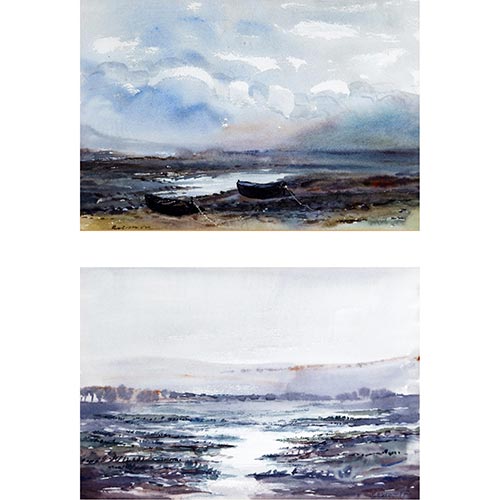 Sub.:4-On - Lote: 216 - ESCUELA ESPA�OLA, S. XX Vistas de r�a