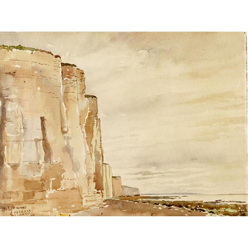 Sub.:4-On - Lote: 241 - JUAN JOS� PEDRAZA BLANCO (1908-?) Acantilados de Ault, Francia