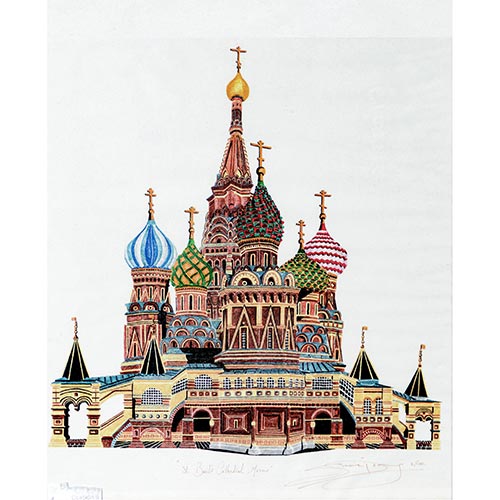 Sub.:4-On - Lote: 287 - ESCUELA INGLESA S. XX Catedral de San Basilio de Mosc�