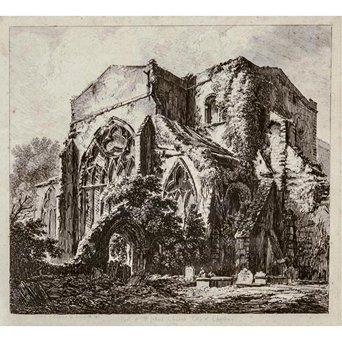 Sub.:4-On - Lote: 276 - ESCUELA INGLESA S. XIX Ruinas de iglesia g�tica