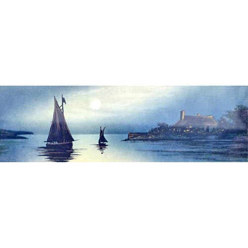 Sub.:4-On - Lote: 274 - ESCUELA ESPA�OLA, S. XX Marina nocturna