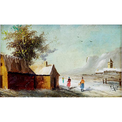 Sub.:4-On - Lote: 180 - ESCUELA FRANCESA, S. XX Paisajes