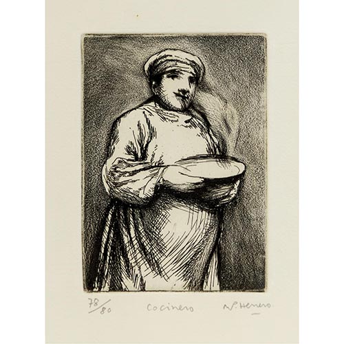 Sub.:4-On - Lote: 284 - MARI PURIFICACI�N HERRERO (Bilbao, 1942) Cocinero