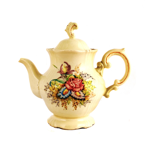 Sub.:4 - Lote: 1278 -  Tetera con decoraci�n pintada