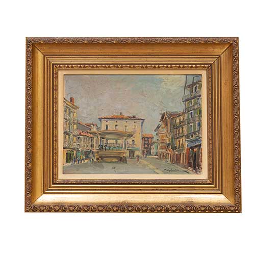 Sub.:40 - Lote: 23 - JES�S APELL�NIZ (Vitoria 1898-1969) Zarauz, Plaza de la M�sica