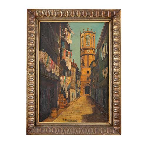 Sub.:40 - Lote: 121 - ESCUELA ESPA�OLA, S. XX Vista de Zaragoza