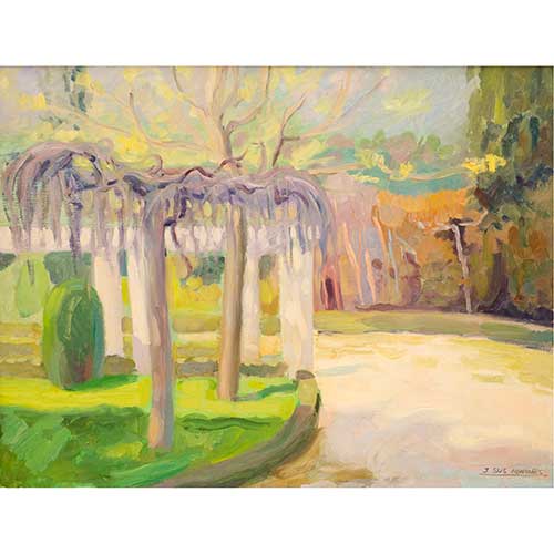 Sub.:40 - Lote: 127 - JES�S SUS MONTA��S (Zaragoza, 1945) Vista de parque