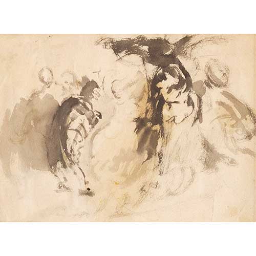 Sub.:40 - Lote: 11 -  Agua tinta sobre papel enmarcada