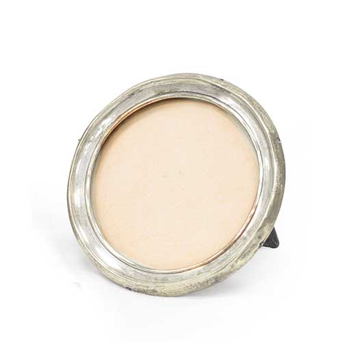 Sub.:40 - Lote: 308 -  Marco para foto redondo en plata inglesa