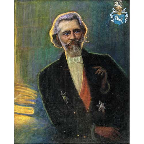 Sub.:40 - Lote: 160 -  Retrato de caballero con escudo her�ldico