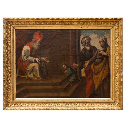 Sub.:40 - Lote: 88 - ESCUELA ESPA�OLA S. XVII Presentaci�n de la Virgen