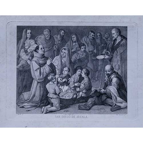 Sub.:40 - Lote: 5 -  San Diego de Alcal� dando de comer a los pobres