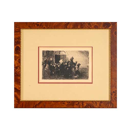 Sub.:40 - Lote: 155 - RICARDO BAROJA (Minas de Riotinto, Huelva, 1871 - Vera de Bidasoa, Navarra, 1953) Lectura de la doctrina en la iglesia