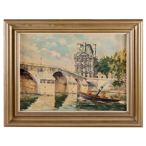 Sub.:40 - Lote: 70A - ESCUELA FRANCESA, S. XIX Vista del Sena